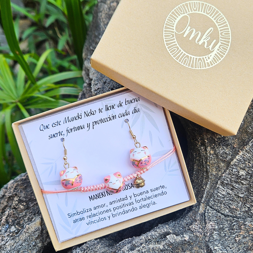 Set Maneki Neko Rosa