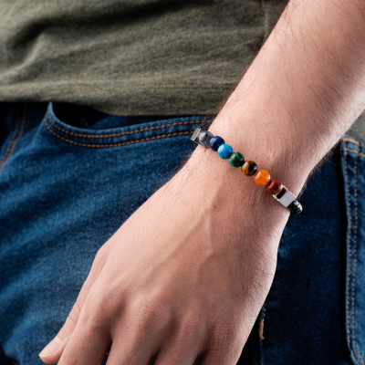 Pulsera 7 Chakras | Acero inoxidable cierre magnético