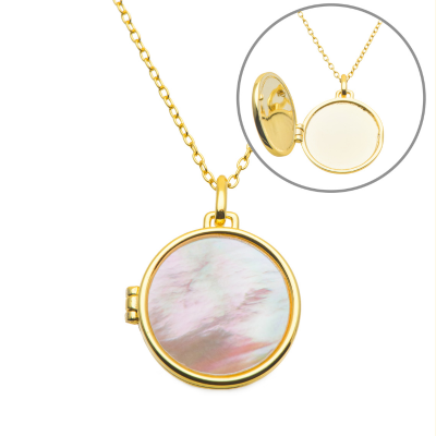 Collar Perla Madre Abalorio