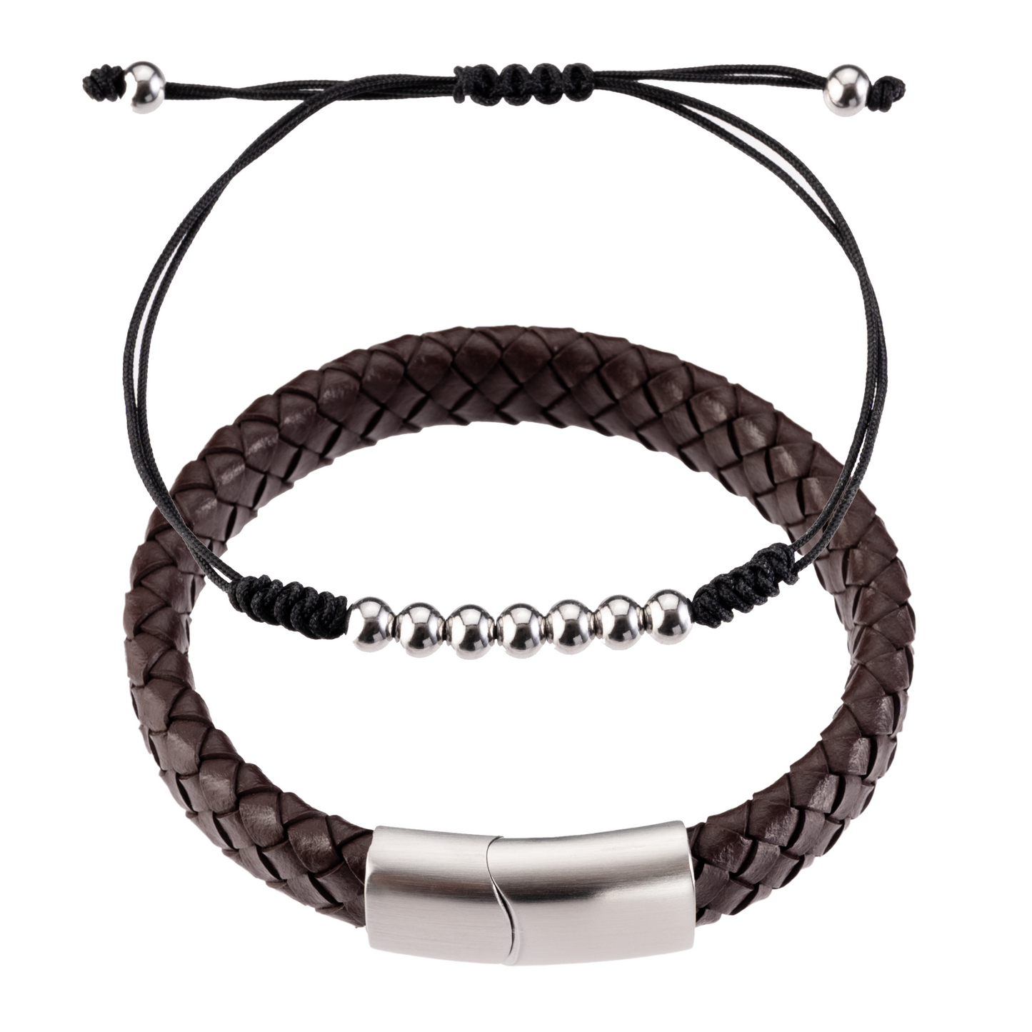 Set Pulseras | Cuero Negra
