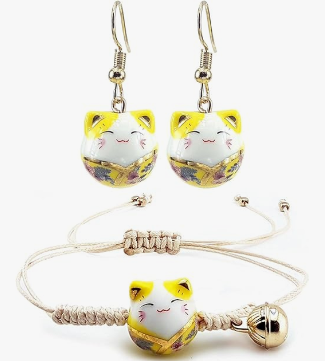 Set Maneki Neko Amarillo