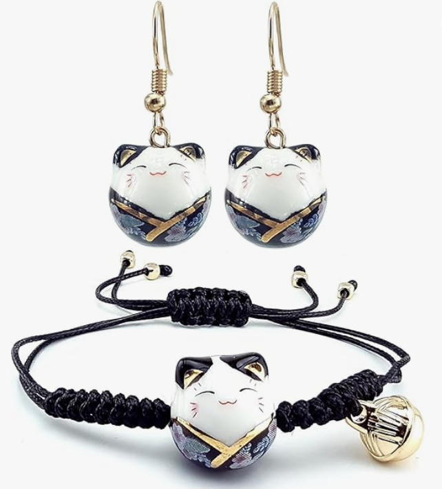 Set Maneki Neko Negro