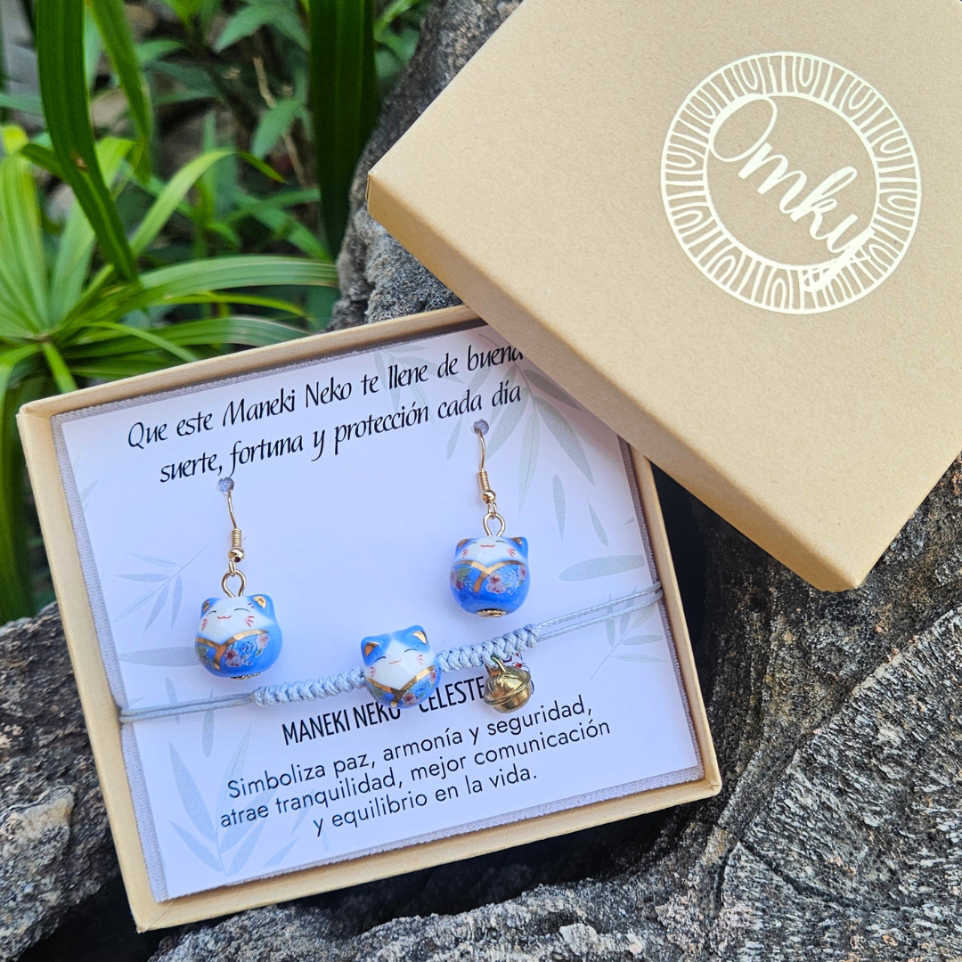 Set Maneki Neko Celeste