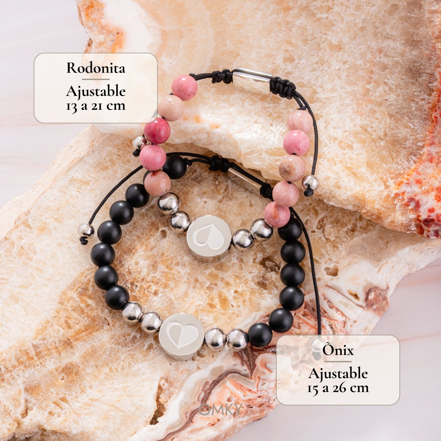 Pulseras de Pareja Medio Corazón