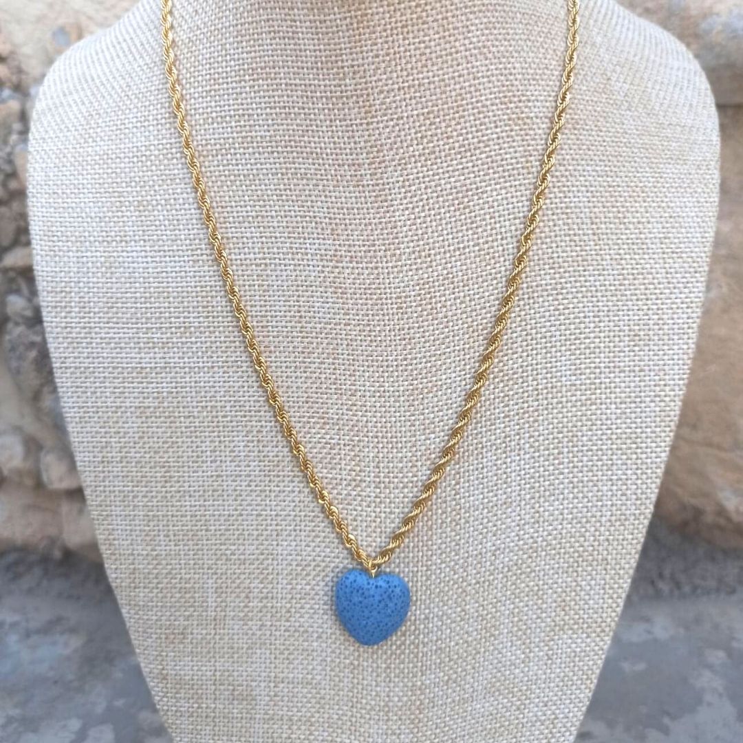 Collar Corazón Azul