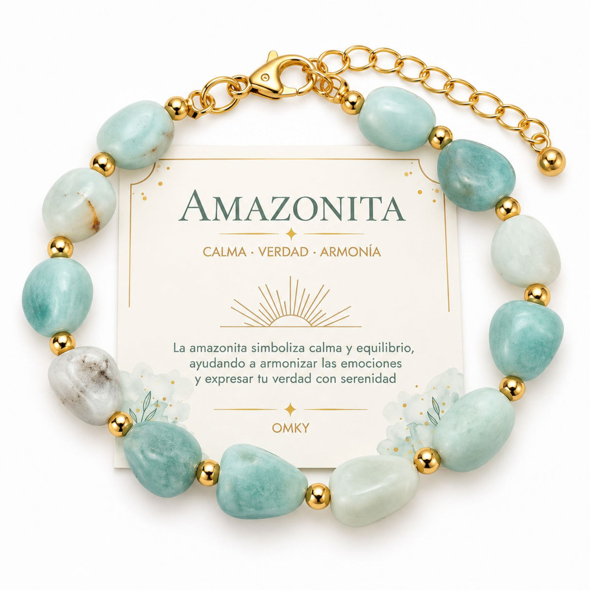 Pulsera Amazonita Tarjeta Significado
