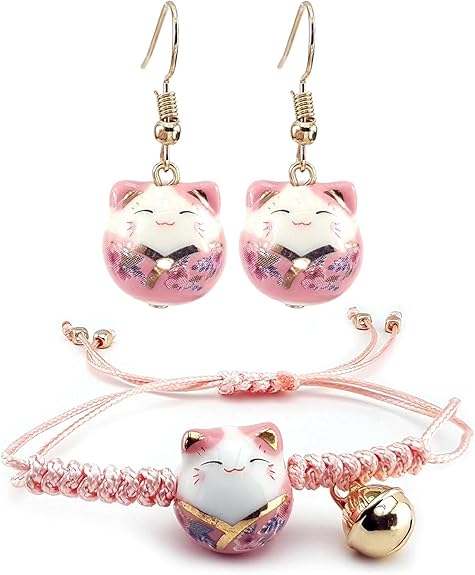 Set Maneki Neko Rosa